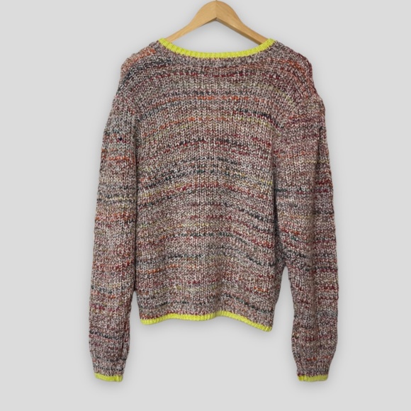 Free People Walk on By Rainbow Speckle Cardigan Sweater NWT Size Large - Picture 15 of 15